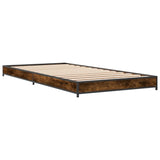 Cadre de lit sans matelas chêne fumé 90x200 cm