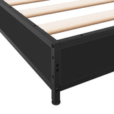 Cadre de lit sans matelas noir 75x190 cm