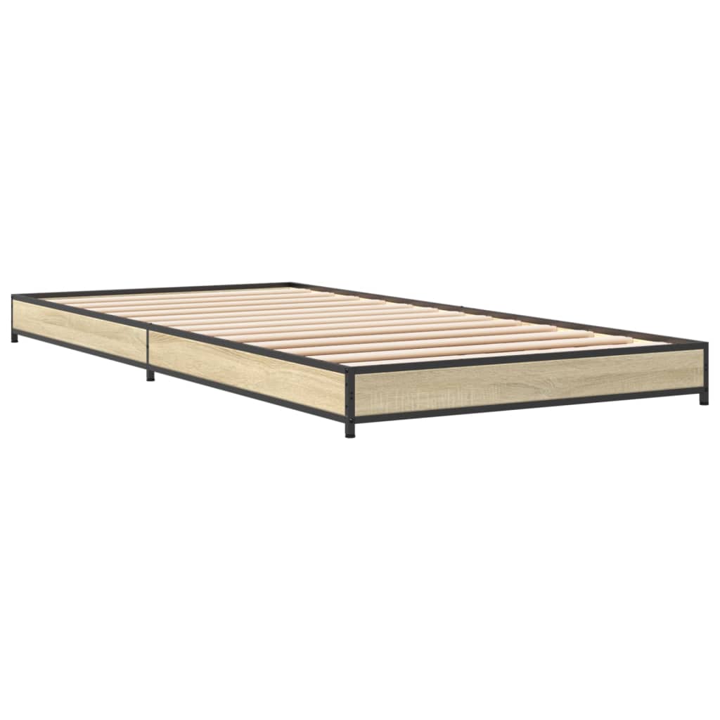 Bed frame without mattress sonoma oak 75x190 cm