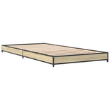 Cadre de lit sans matelas chêne sonoma 75x190 cm