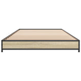 Bed frame without mattress sonoma oak 75x190 cm