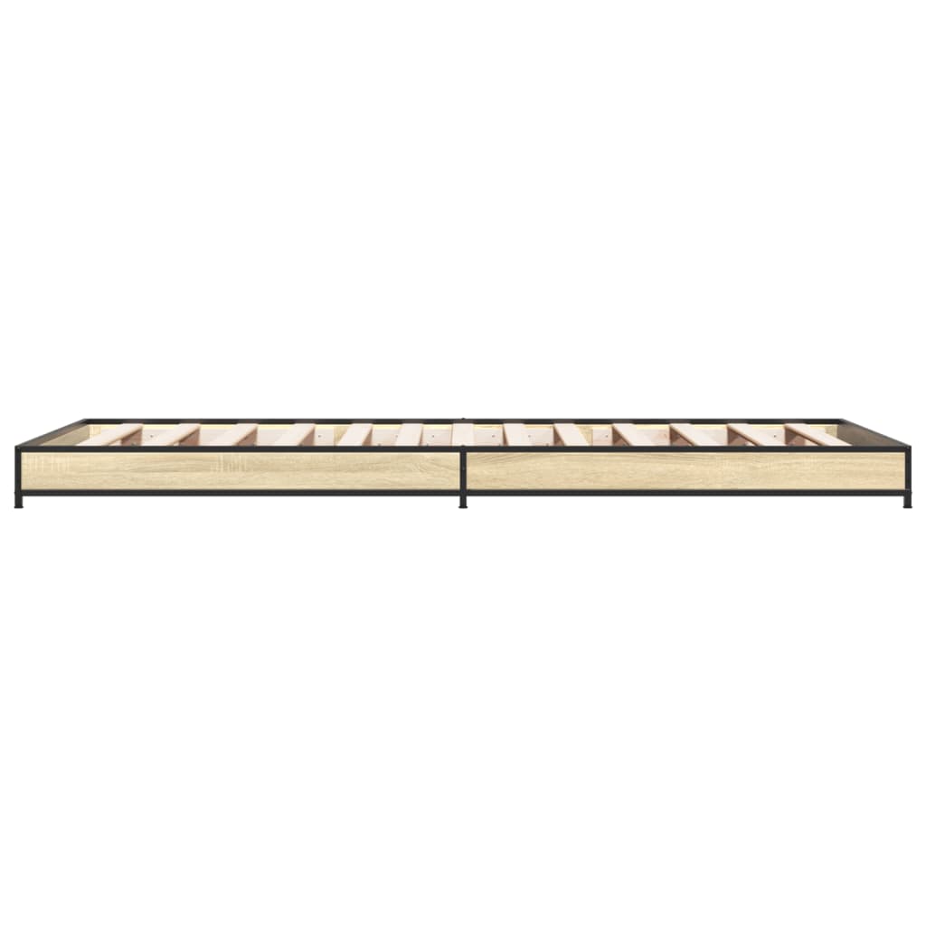 Bed frame without mattress sonoma oak 75x190 cm