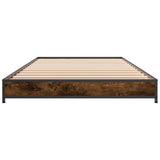 Cadre de lit sans matelas chêne fumé 75x190 cm