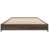 Cadre de lit sans matelas chêne marron 75x190 cm