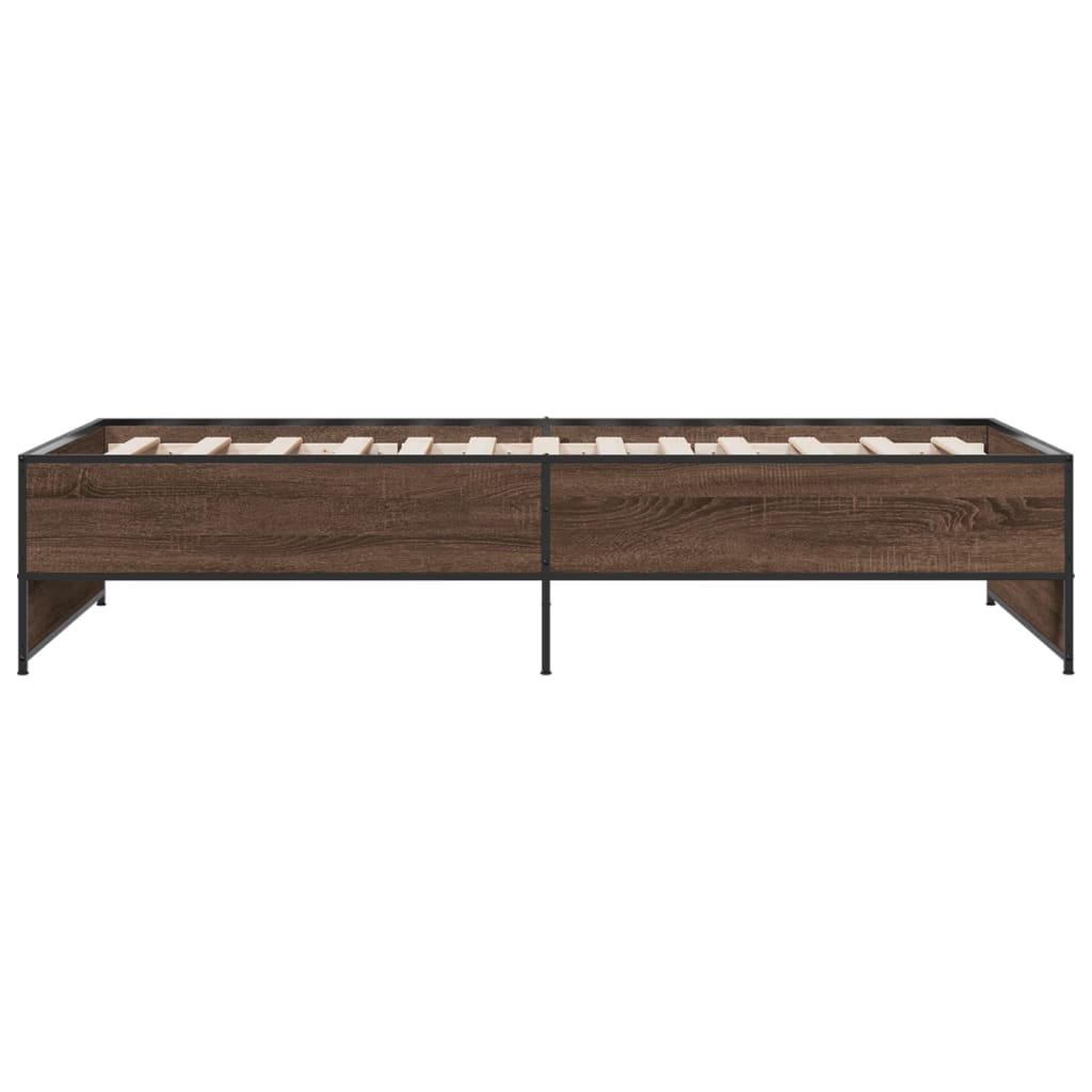 Cadre de lit sans matelas chêne marron 90x200 cm