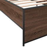 Cadre de lit sans matelas chêne marron 90x200 cm