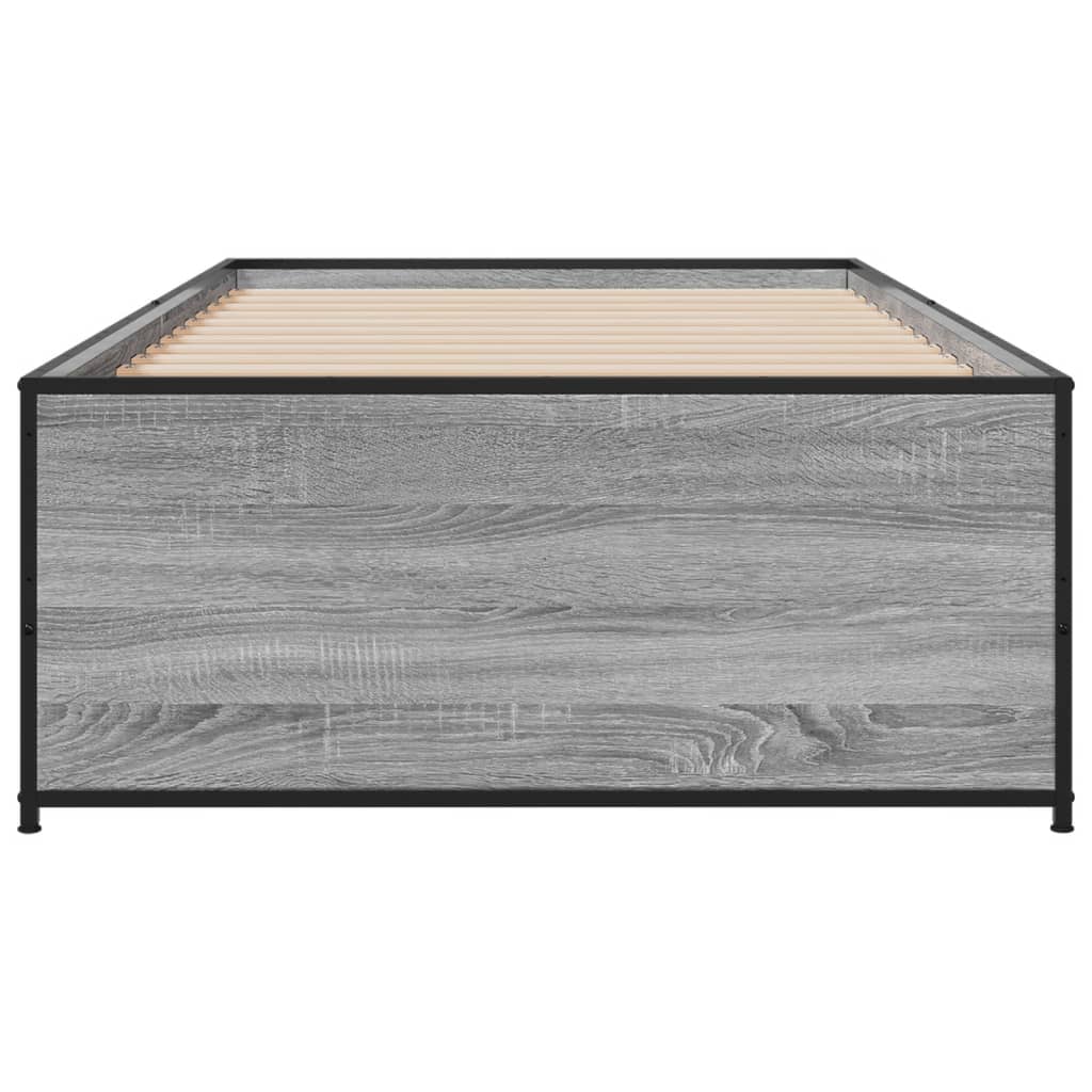 Cadre de lit sans matelas sonoma gris 90x190 cm