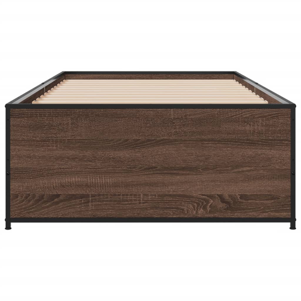 Cadre de lit sans matelas chêne marron 90x190 cm