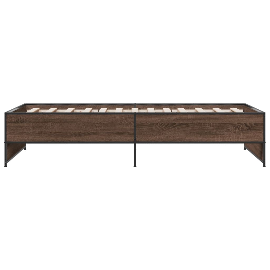 Cadre de lit sans matelas chêne marron 90x190 cm