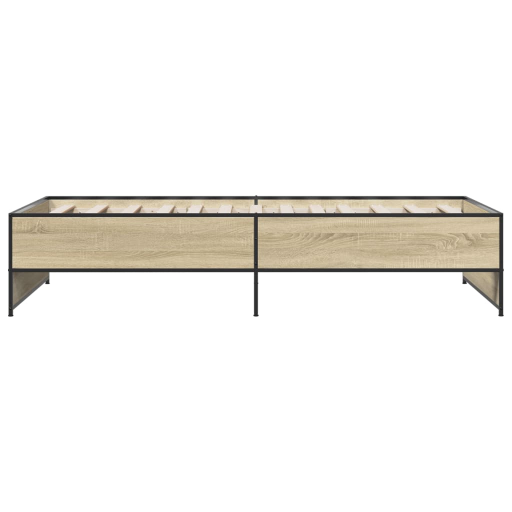 Bed frame without mattress sonoma oak 75x190 cm