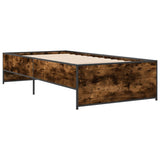 Cadre de lit sans matelas chêne fumé 75x190 cm