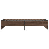 Cadre de lit sans matelas chêne marron 75x190 cm