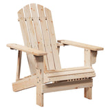 Chaise Adirondack avec pouf bois massif de sapin