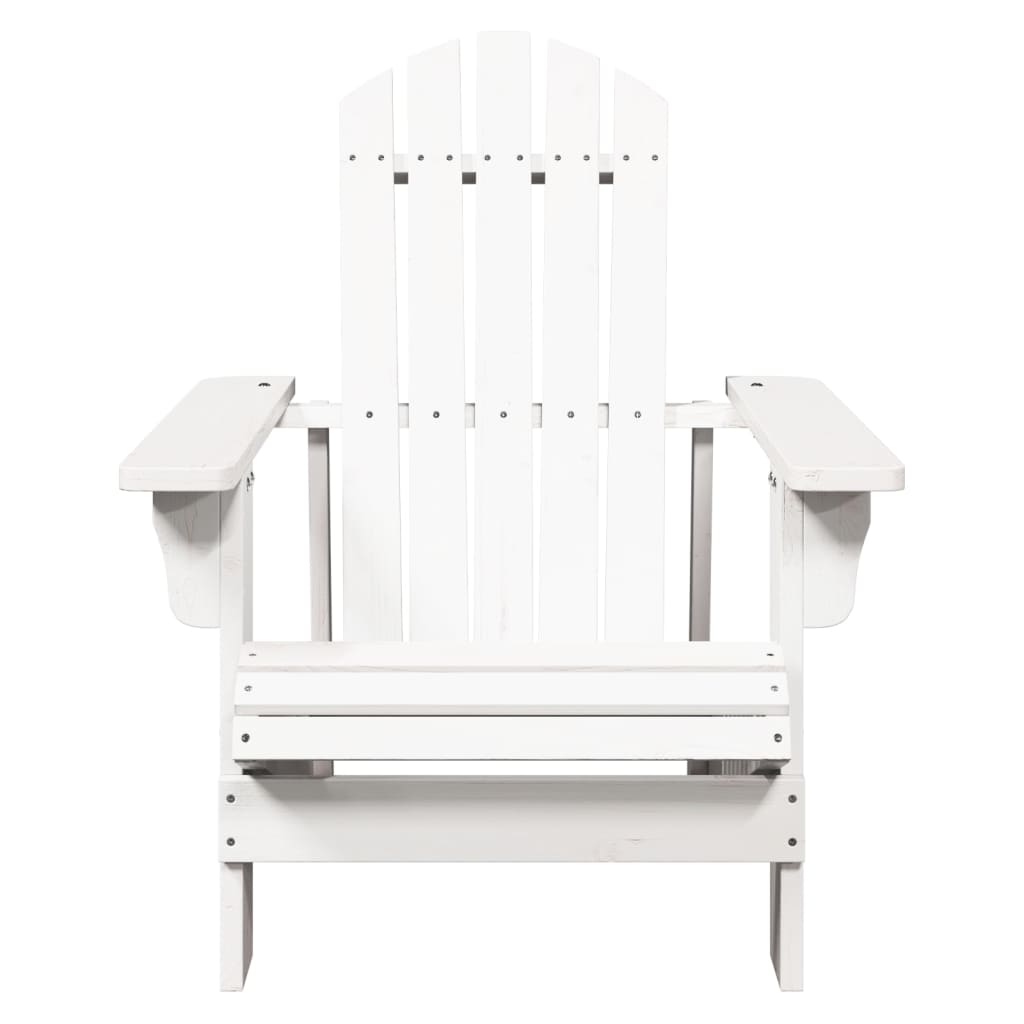 Chaise Adirondack blanc 69x85x90,5 cm bois massif de sapin