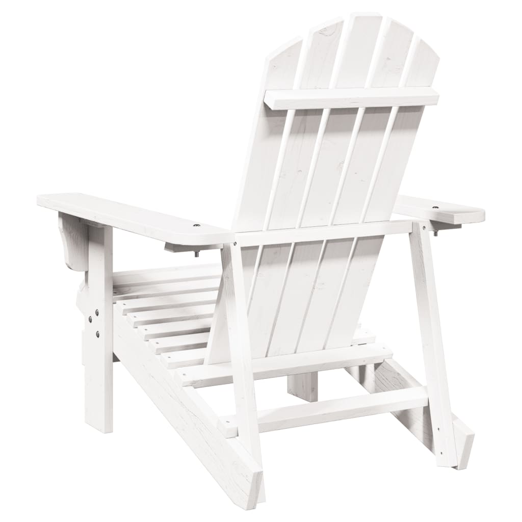 Chaise Adirondack blanc 69x85x90,5 cm bois massif de sapin