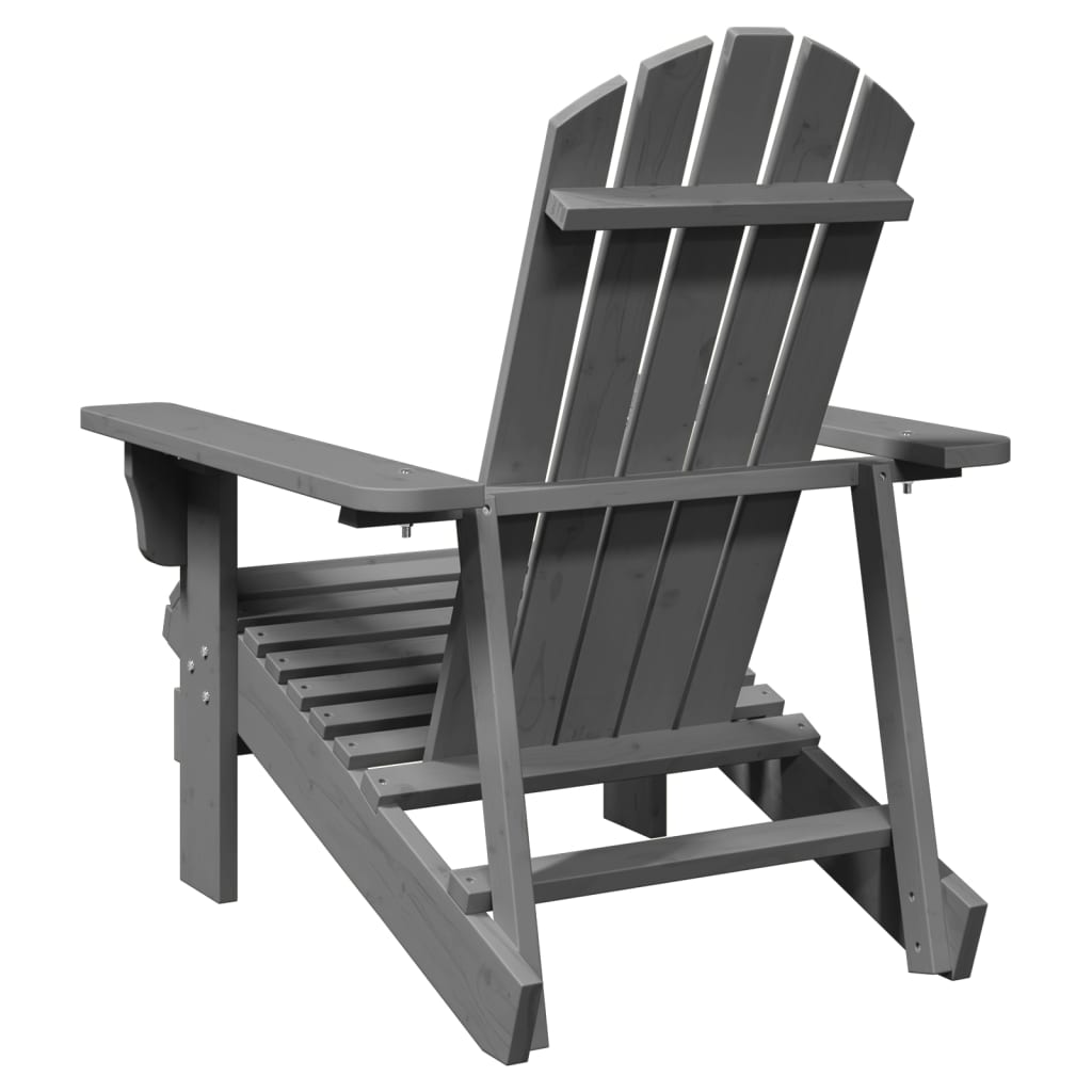 Chaise Adirondack gris 69x85x90,5 cm bois massif de sapin