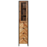 Armoire de salle de bain 40x27x190 cm bois massif d'acacia