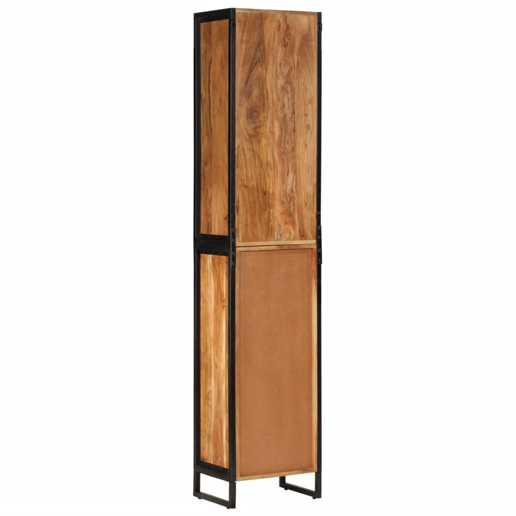 Armoire de salle de bain 40x27x190 cm bois massif d'acacia