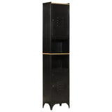 Armoire de salle de bain 40x27x180 cm fer et bois de manguier