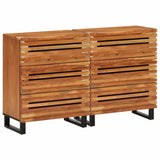 Buffets 2 pcs 60x34x75 cm bois d'acacia massif