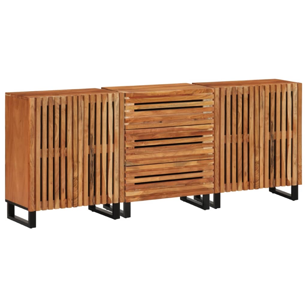 Buffets 3 pcs 60x34x75 cm bois d'acacia massif