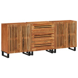 Buffets 3 pcs 60x34x75 cm bois d'acacia massif