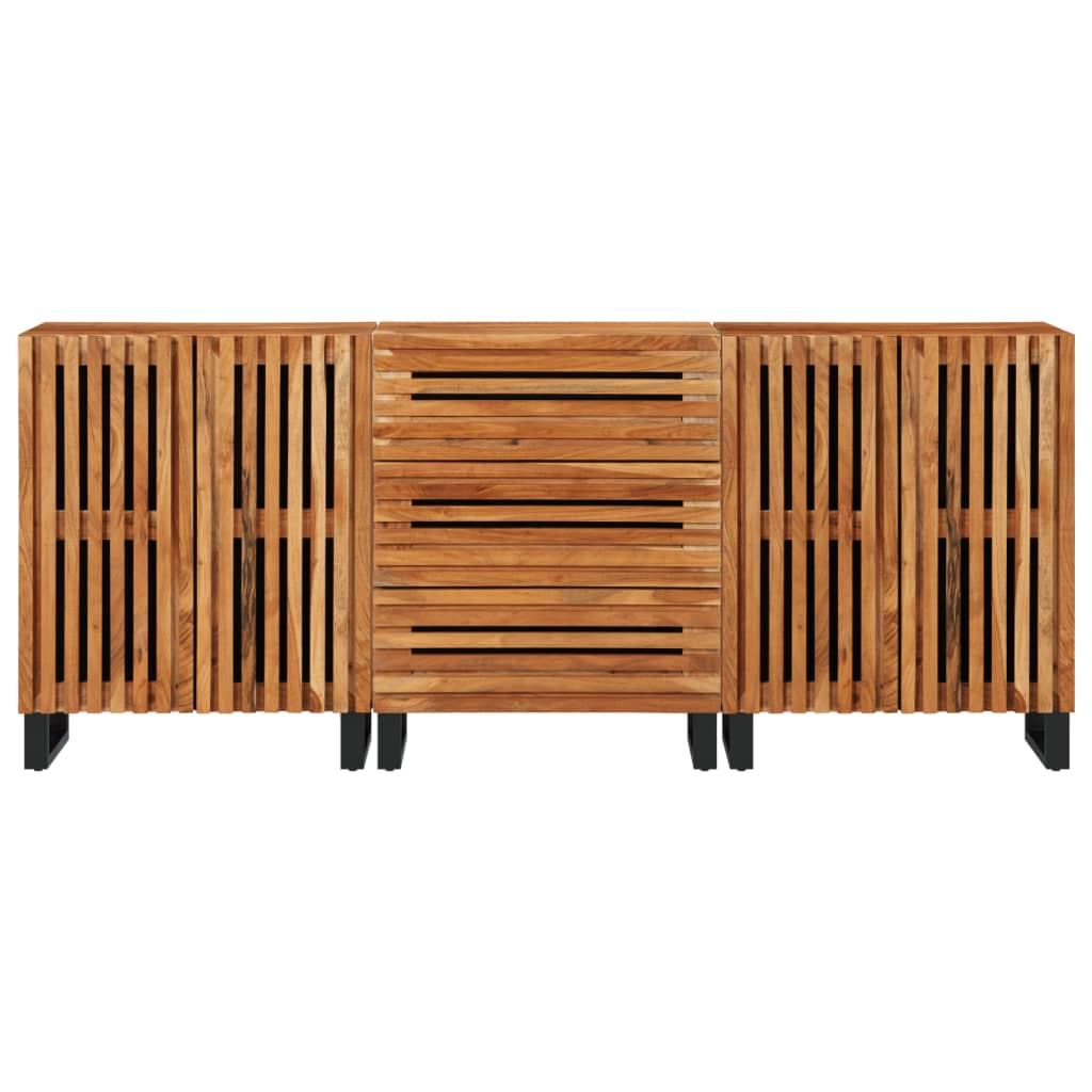 Buffets 3 pcs 60x34x75 cm bois d'acacia massif