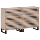 Sideboards 2 Stück 60x34x75 cm massives Mangoholz