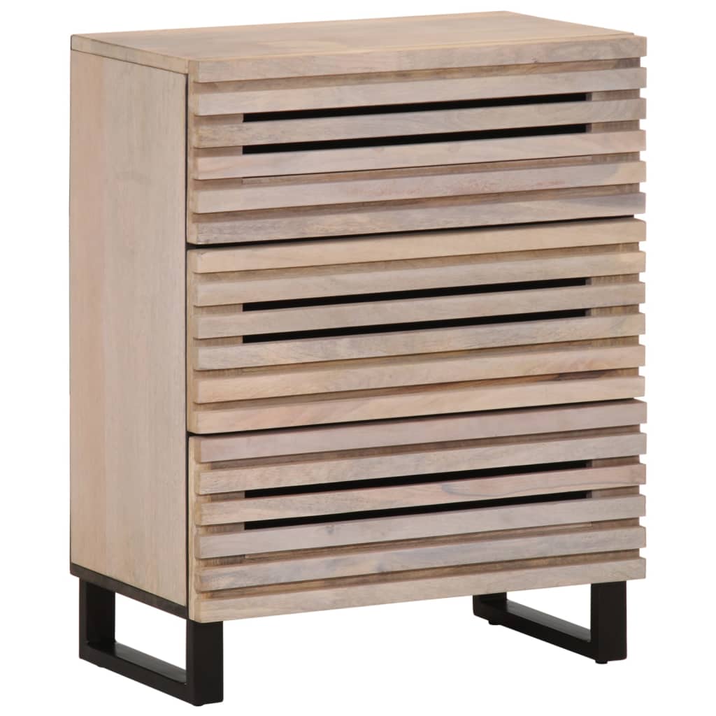 Buffets 3 pcs 60x34x75 cm bois massif de manguier