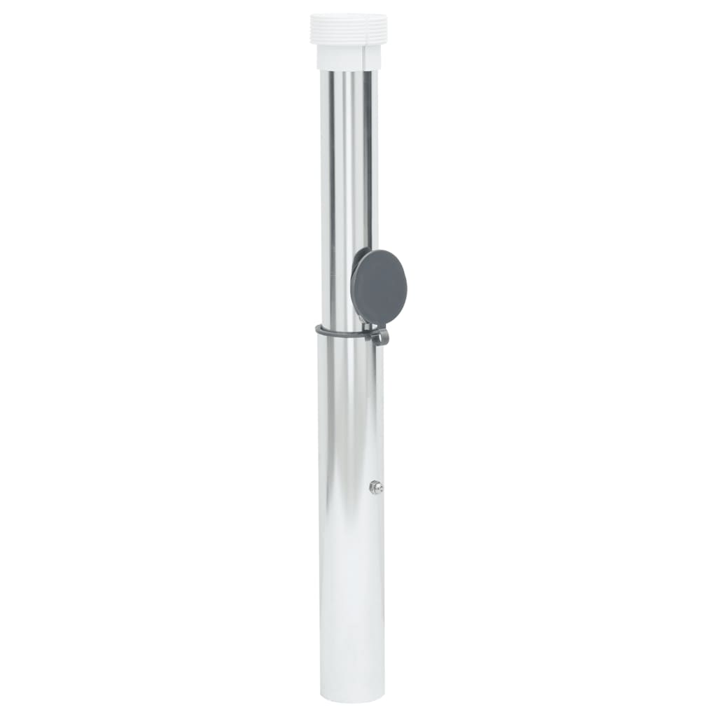 Buried parasol base for 40-50 mm pole silver aluminium