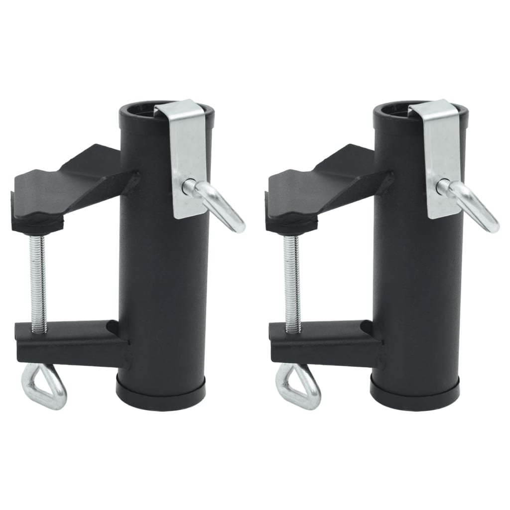 Balcony parasol clips 2 pcs 25-38 mm steel