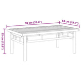 Table basse 90x50x35 cm bambou