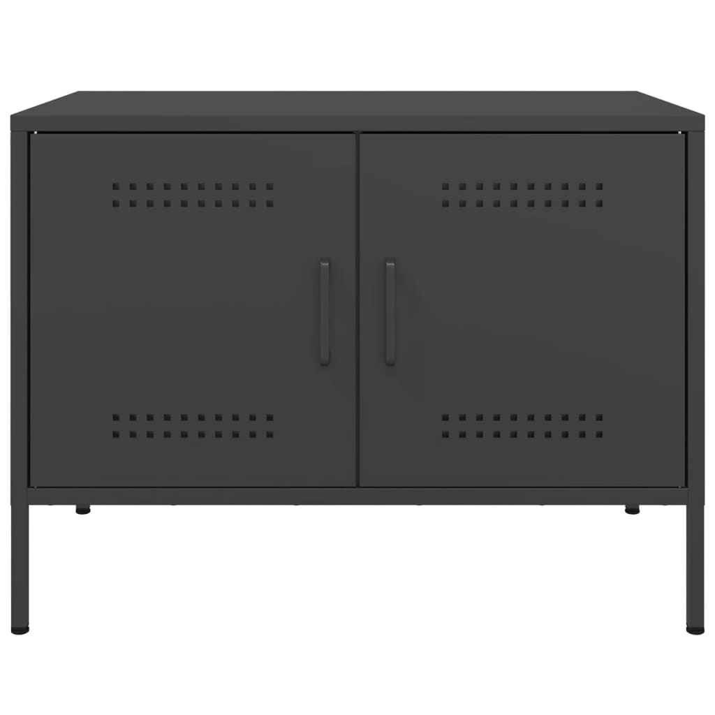 Meubles TV 2 pcs noir 68x39x50,5 cm acier