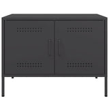 Meubles TV 2 pcs noir 68x39x50,5 cm acier