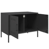 Meubles TV 2 pcs noir 68x39x50,5 cm acier