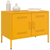 Meuble TV jaune moutarde 68x39x50,5 cm acier