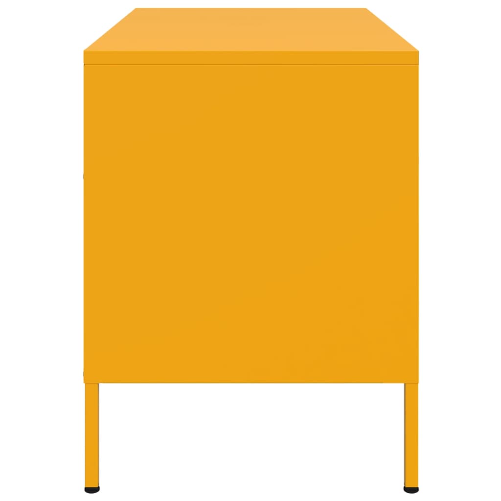 Meuble TV jaune moutarde 68x39x50,5 cm acier