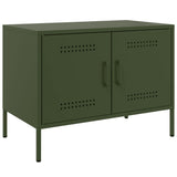 Meuble TV vert olive 68x39x50,5 cm acier