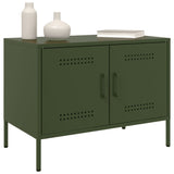 Meuble TV vert olive 68x39x50,5 cm acier