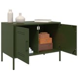 Meuble TV vert olive 68x39x50,5 cm acier