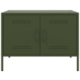 Meuble TV vert olive 68x39x50,5 cm acier