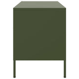 Meuble TV vert olive 68x39x50,5 cm acier