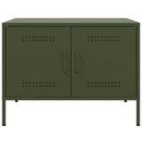 Meubles TV 2 pcs vert olive 68x39x50,5 cm acier