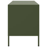 Meubles TV 2 pcs vert olive 68x39x50,5 cm acier