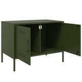 Meubles TV 2 pcs vert olive 68x39x50,5 cm acier