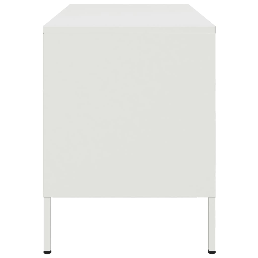 Meuble TV blanc 68x39x50,5 cm acier