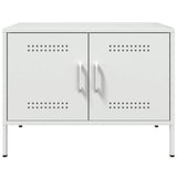 Meubles TV 2 pcs blanc 68x39x50,5 cm acier