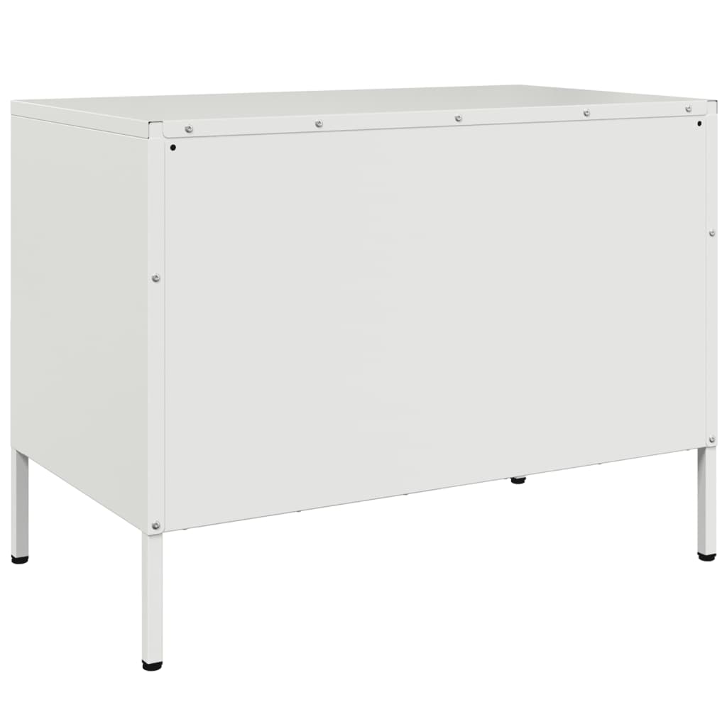 Meubles TV 2 pcs blanc 68x39x50,5 cm acier