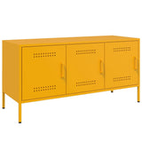 Meuble TV jaune moutarde 100,5x39x50,5 cm acier