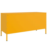 Meuble TV jaune moutarde 100,5x39x50,5 cm acier